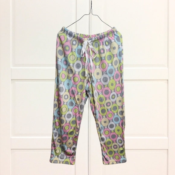 Victory Lounge Fleece Pajama Pants Polka Dot Print Size M/L Youth 10 - Picture 1 of 2